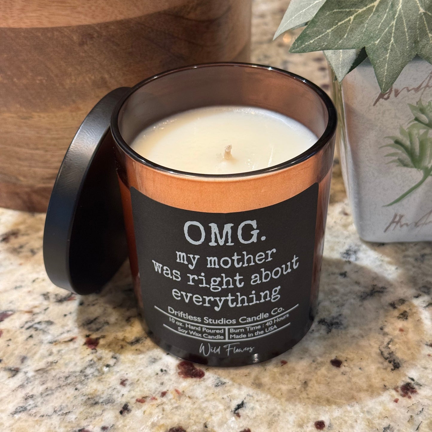 Soy was candle wild flowers scent