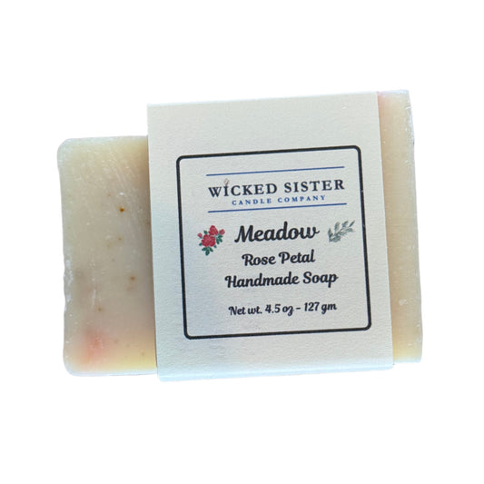 Wicked Sister Candle Company rose petal natural handmade soap